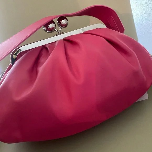 MaxMara Fuchsia Clutch with Silver Accents - Picture 3 of 9